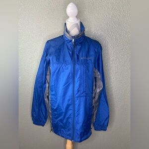 Columbia Men's Blue and Gray Windbreaker